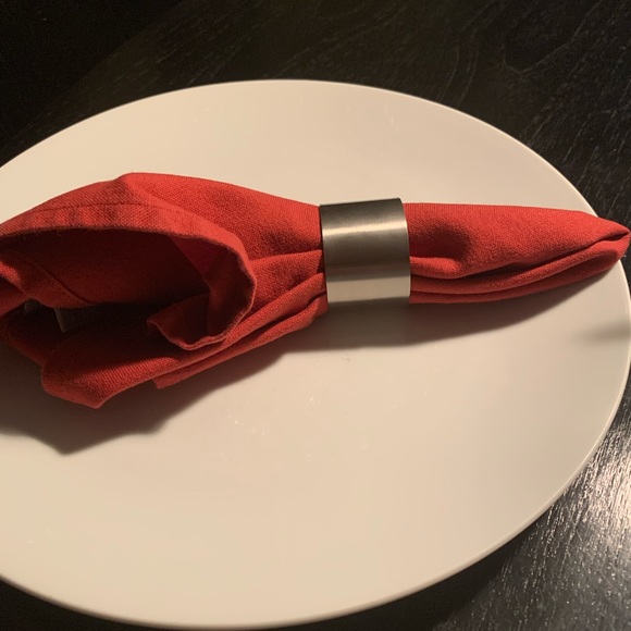 Stainless Steel Modern napkin rings - Picture 3 of 7